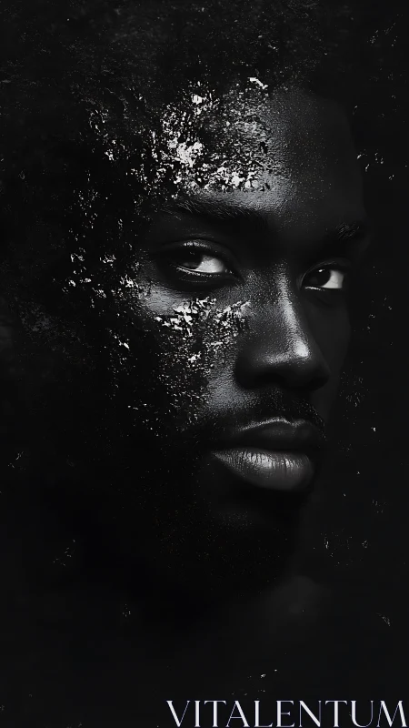 Shimmering shadows frame a quiet, thoughtful portrait.