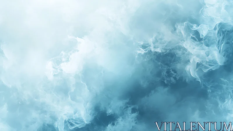 Ethereal blue smoke cloud background with soft, dreamy texture.