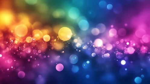 Multicolor bokeh light field with radial blur gradient spectrum