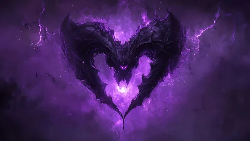 Voidborne dragon sigil carved from crackling purple storm.