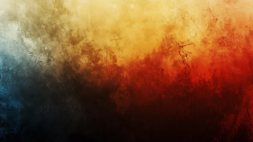 Abstract textured background in warm and cool tones, digital art.