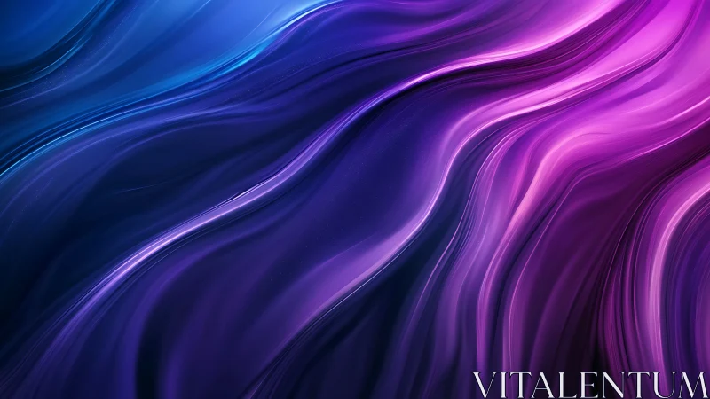 Vibrant blue and purple flowing abstract wave background.