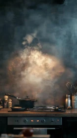 Midnight stew sends a swirling aurora of steam skyward