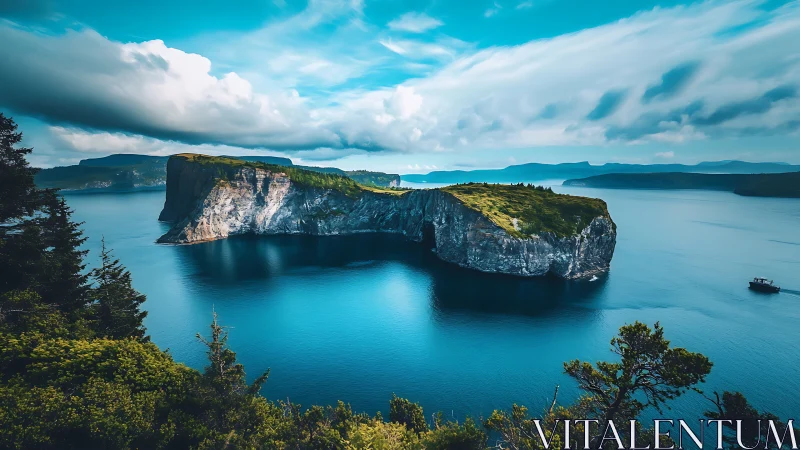 Turquoise Lagoon Limestone Plateau Island Aerial View Mediterranean Sea