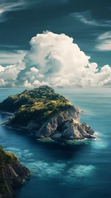 Emerald Sentinel: Where Stone Meets Sky's Cathedral.