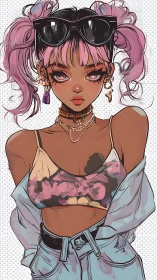 Cool pastel street style girl owns her bold summer look