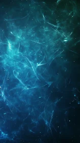 Gentle teal nebula swirling through a quiet starry night.