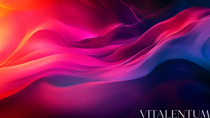 Vibrant abstract color waves with smooth flowing forms.