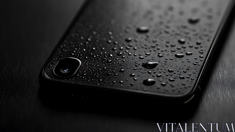 Water-resistant smartphone with hydrophobic surface coating and camera module