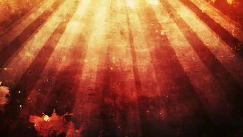 Radial sunbeams over textured grunge background with warm diffusion