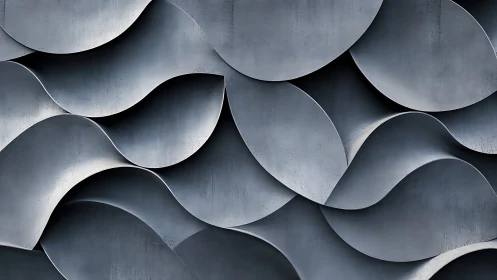 Gentle steel waves curling into a calming modern rhythm.