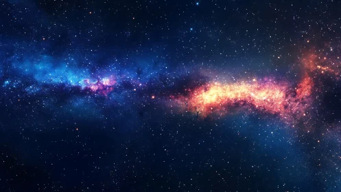 Stellar nebula belt with dense starfield and high-contrast color gradient