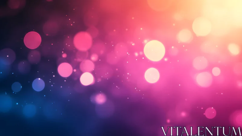 Vibrant Bokeh Light Background in Pink and Blue Tones.