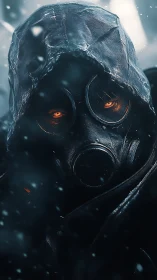 Mysterious hooded wanderer with ember-bright, watchful eyes.