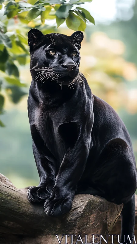 Obsidian Majesty: Black Panther's Piercing Gaze.