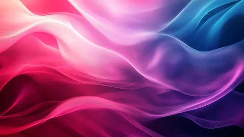 Colorful digital waves flow across pink, purple and blue space