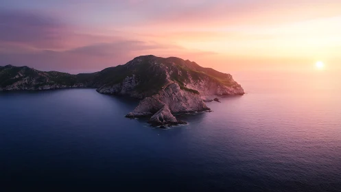 Mediterranean Archipelago at Golden Hour Dawn.