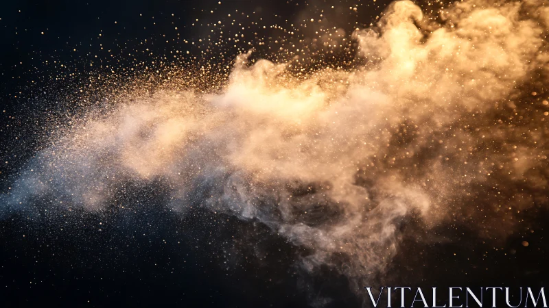 Golden dust cloud drifting like a quiet cosmic daydream.