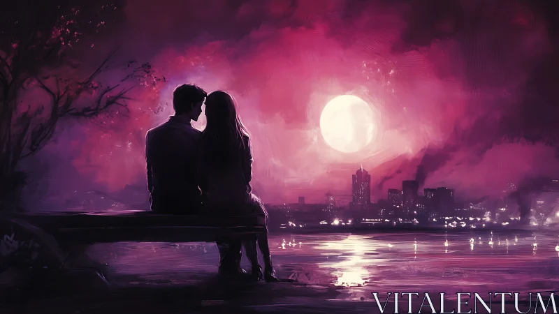 Two Hearts Share a Magical Moonlit Moment