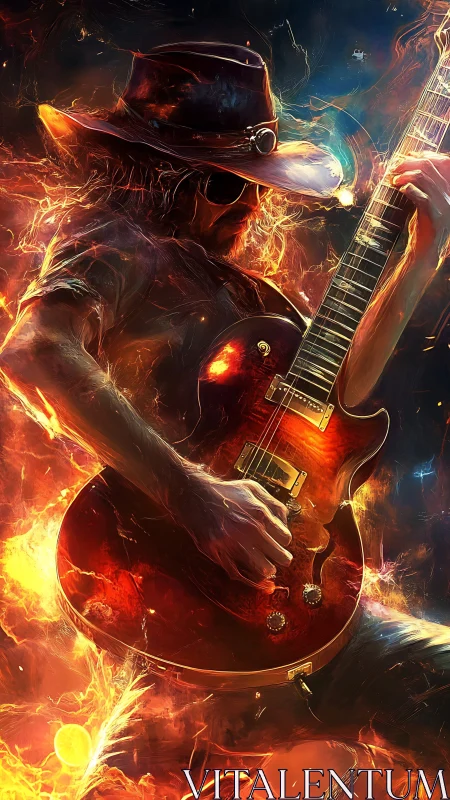 Flame-born guitar slinger bending starlight into solos.