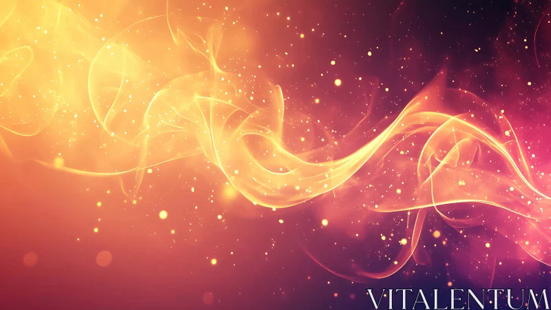 Glowing Waves of Light Dance Across a Cosmic Sky.