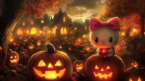 Magical Halloween Evening with Hello Kitty's Enchanted Pumpkin Patch