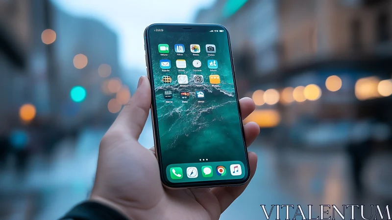 Modern Life in Hand: Urban Connection Through Technology.