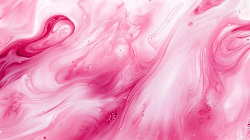 Dreamy pink paint swirls in soft, flowing marble waves.
