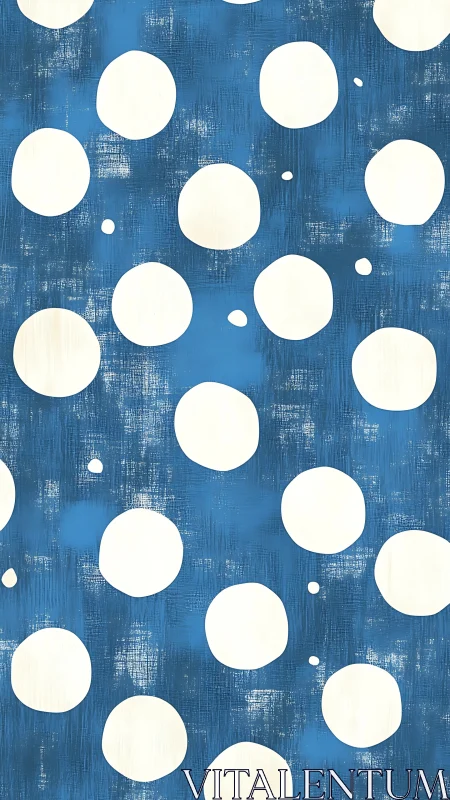 Wonky ivory dots dancing across brushed cobalt night sky.