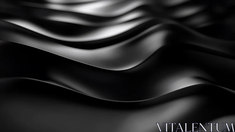 Monochrome undulating metallic surface in soft focus view.