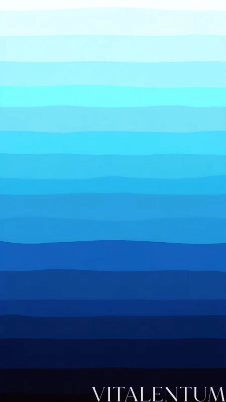 Layered gradient of blue horizontal bands in soft waves.
