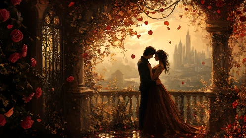 Golden Hour Romance Above the City.