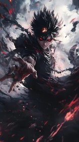 Storm-eyed sorcerer unravels the sky with embers