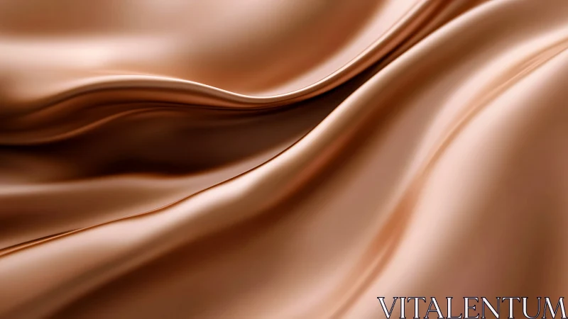 Specular copper fabric waves with controlled depth-of-field rendering.