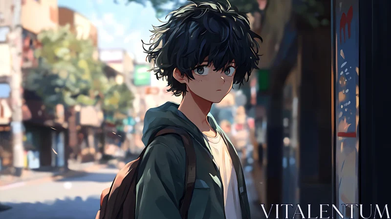 Quiet city-side moment with a thoughtful teen traveler.