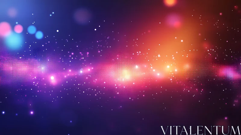 Colorful cosmic lights dance across a dreamy night sky.