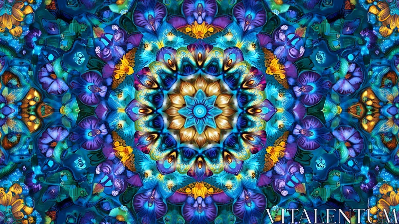 Radiant butterfly mandala unfolds in vivid jewel-toned symmetry