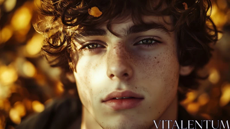 Soft autumn light rests gently on a thoughtful young face