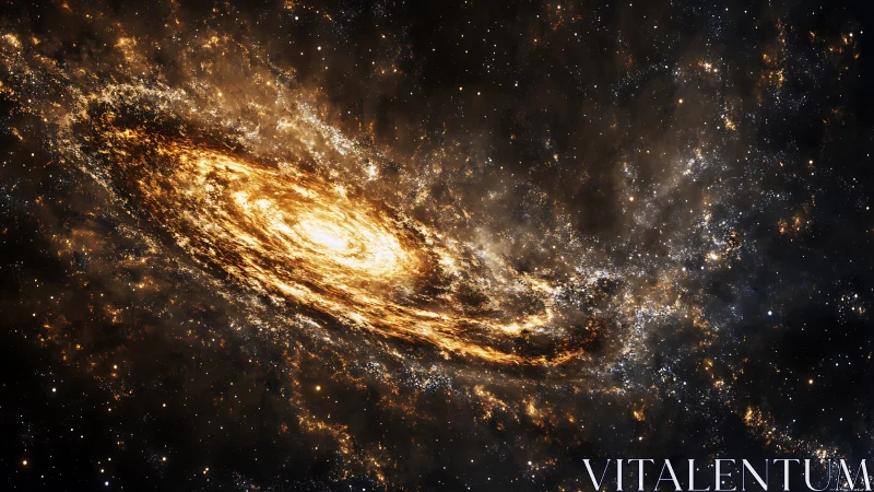 Spiral galaxy structure displays dense luminous central disk