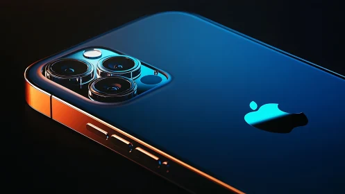 Premium Phone in Blue and Gold: Where Design Meets Innovation.