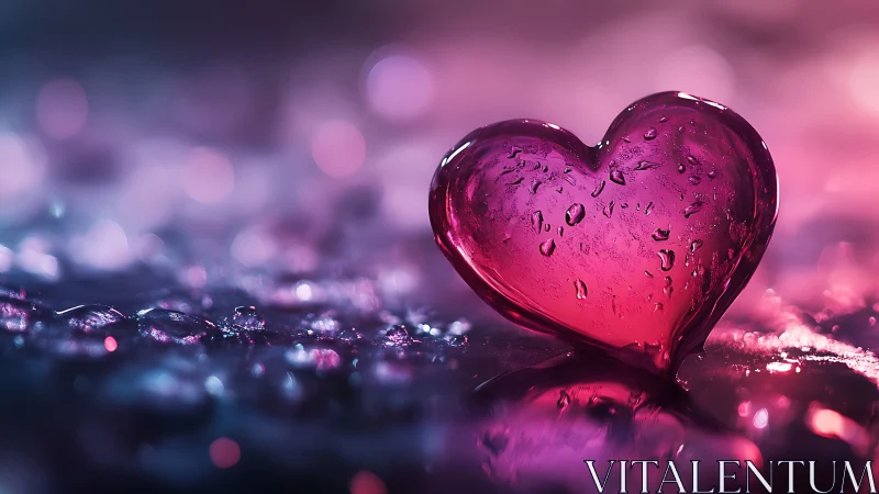 Heart of Light: Glowing Love in Soft Pink Dreams.