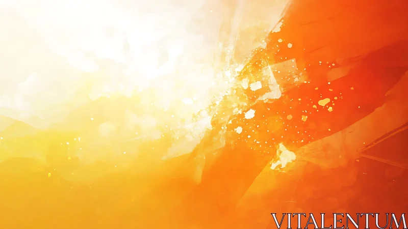 Bright Abstract Orange and Yellow Watercolor Background Art.