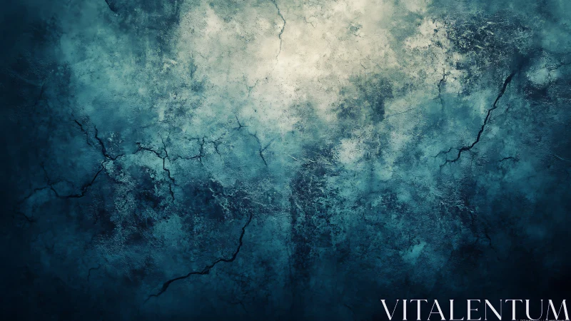 Textured blue cracked surface is evenly illuminated