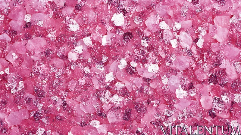 Sugar-kissed pink crystals shimmer in a candy dreamscape.