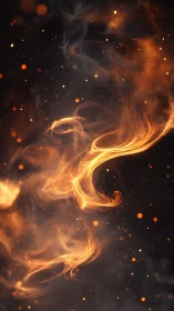 Luminous Fire Vortex: Cosmic Energy in Motion.