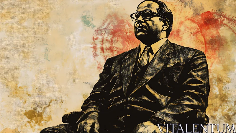 Stoic leader in sepia-toned portrait exudes dignified resolve