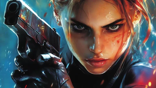 Steely eyed vigilante locks the world in her crosshairs