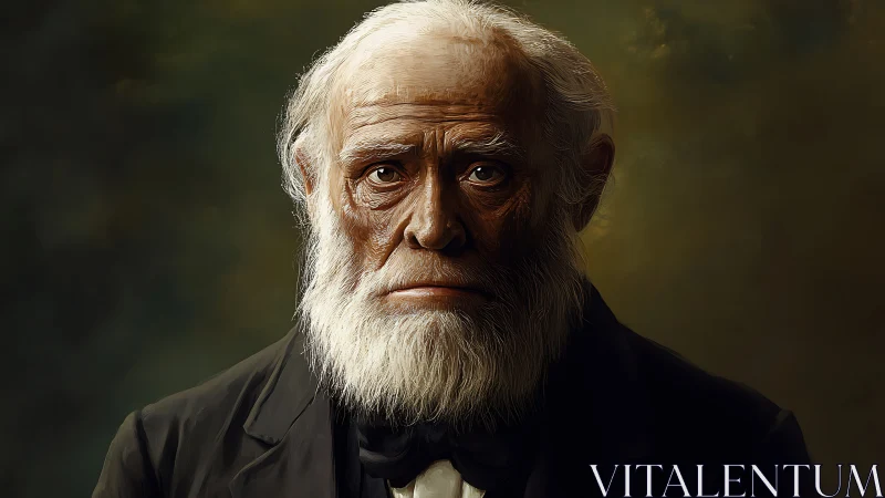 Stoic elderly gentleman in dramatic chiaroscuro portrait.