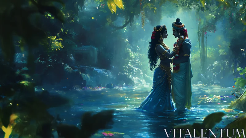 Enchanted Reunion by the Mystical Stream.