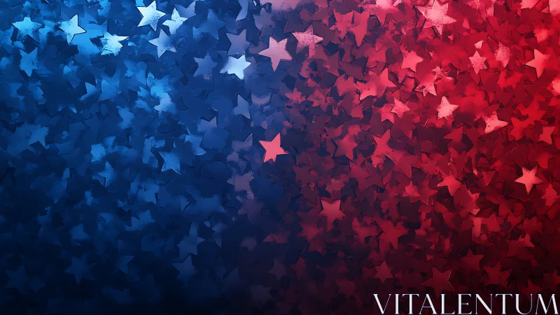 Layered red and blue star pattern forms dense gradient